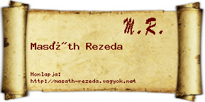 Masáth Rezeda névjegykártya